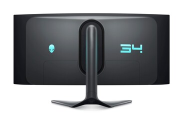 The Alienware AW3423DWF gaming monitor sports a relatively simple design. (Image source: Dell)