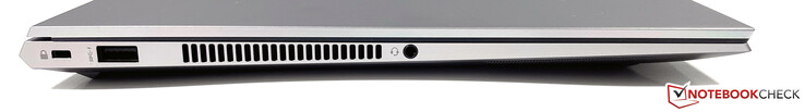 Left side: Slot for a security lock, USB-A (3.2 Gen.1), 3.5 mm stereo jack