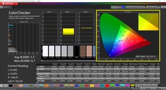 CalMAN ColorChecker (Profile: sRGB, Target Color Space: sRGB)