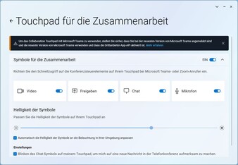 Touchpad additional symbols for meetings