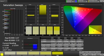 CalMan Saturation (sRGB target color space)