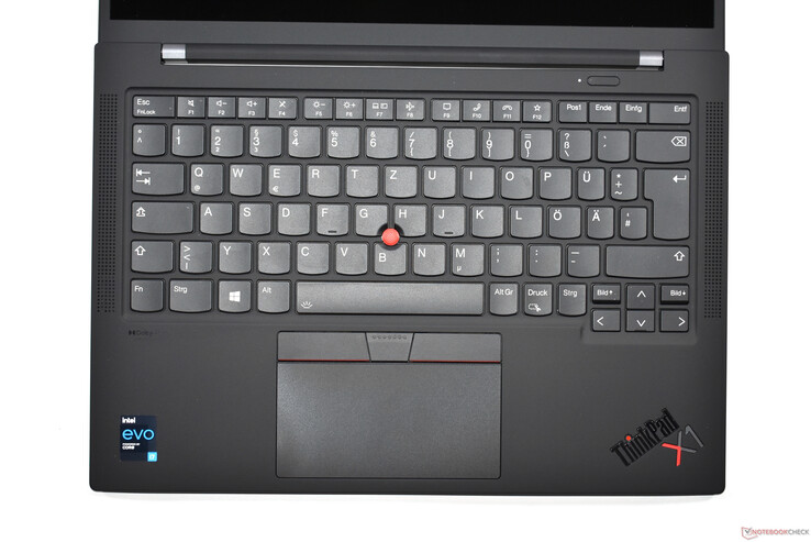 Lenovo ThinkPad X1 Carbon Gen 9: Keyboard area