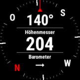 Compass with barometric altimeter