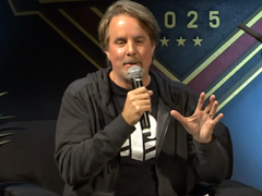 A picture of Halo community manager Brian Jarrard wearing a PlayStation T-shirt (image source: Halo YT)