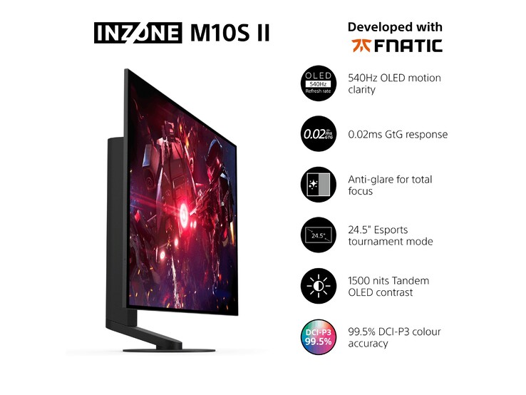 Inzone M10S II gaming monitor highlights