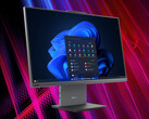 The ThinkCentre neo 55a Gen 6 AIO starts at $549. Pictured: a promo image of the PC. (Image source: Lenovo - edited)