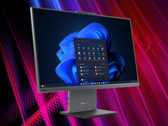 The ThinkCentre neo 55a Gen 6 AIO starts at $549. Pictured: a promo image of the PC. (Image source: Lenovo - edited)