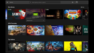 Pictured: Nvidia GeForce Now app on Steam Deck, complete with top sellers from store fronts and Nvidia's GFN Thursday (which adds new games every Thursday) (Image Source: screenshot taken courtesy of Nvidia's native app)