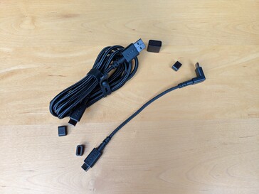 The braided cables that Razer includes in the box