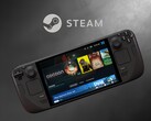 Valve Steam Deck LCD shown below Steam logo (Image source: Valve with edits)