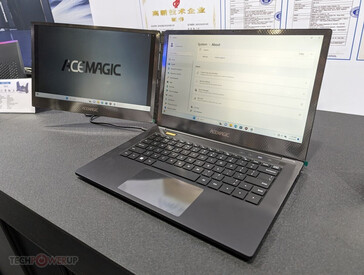 With the secondary screen unfolded (Image source: TechPowerUp)