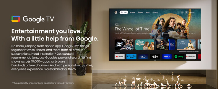 Google TV ensures easy access to multiple streaming apps and live TV. (Image source: Hisense / Amazon)