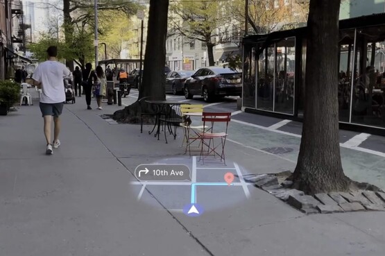 Google's smart glasses will support turn-by-turn navigation as well. (Image source: Google via 9to5Google)
