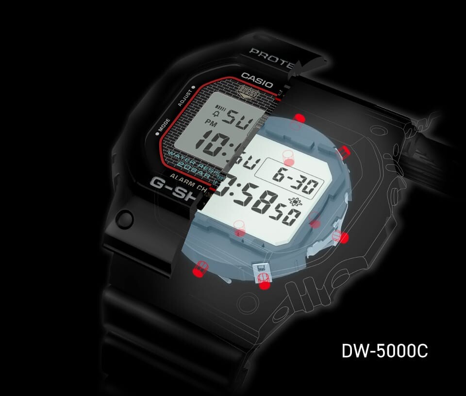 Casio's tribute to the first-ever G-Shock, the DW-5000R-1AJF