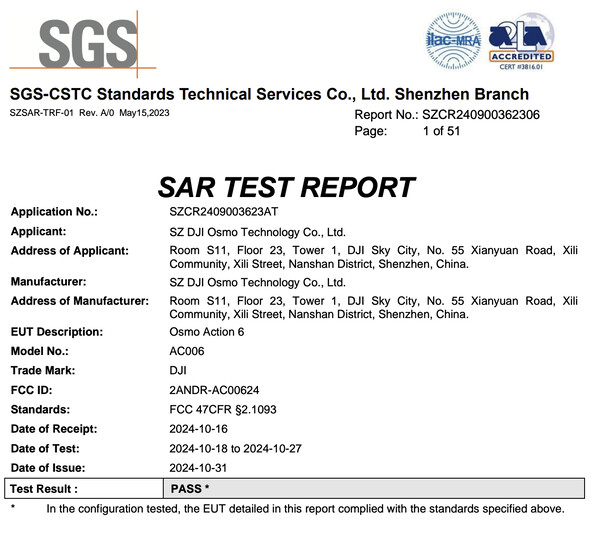 (Image source: SGS via FCC)