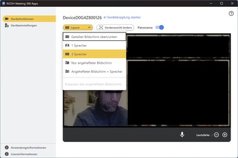 Ricoh app: Choose layout 