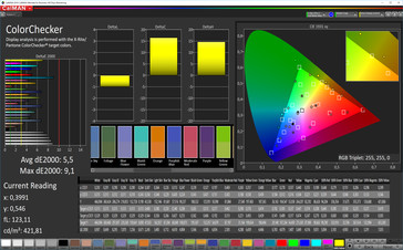 CalMAN: Colour Accuracy – sRGB target colour space