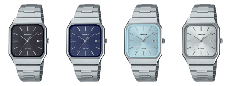The four Casio MTP-B185D collection watches revealed earlier in 2025. (Image source: Casio)