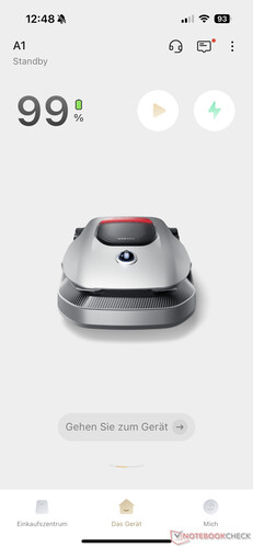 Home screen - App for the Dreame A1 robotic lawnmower without boundary wire