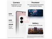 Leaked product image for Samsung Galaxy S25 Edge showing camera specs and design. (Image source: Android Headlines)