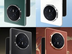 Honor will launch the Magic V3 in a total of four stylish colors (in China at least) with a leather-like back. (Image source: Honor, edited)