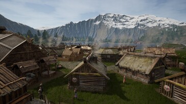 An image showing houses in Land of the Vikings.