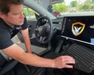 Tesla's screen is used as a police computer display on the Model PD (image: epcalderhead/YT) 