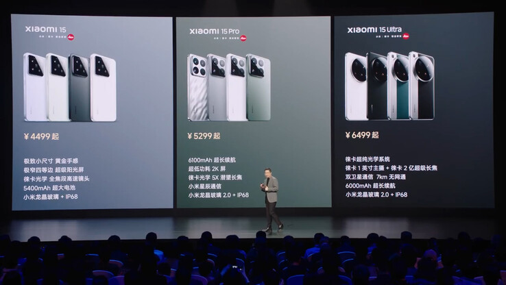 Pricing comparison of the Xiaomi 15 series in China (Image source: Xiaomi)
