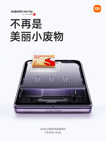 Mix Flip will be powered by the Snapdragon 8 Gen 3 (Image source: Xiaomi)