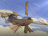 Pictured - a screenshot from the Dead Weight: Prologue trailer, showing a floating ship in the sky. (Image source: Steam)