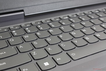Keys feel slightly clickier and noisier than we're used to on an IdeaPad laptop