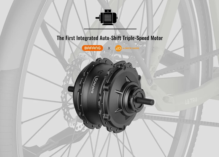 The motor and gears are located in the rear wheel hub. (Image source: Ado)