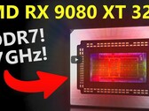 RX 9080 XT ES speculation (image source: @MooresLawIsDead YouTube)