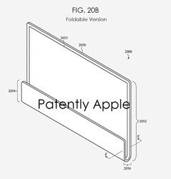 The curved glass bottom can be folded and flexed for storage and transportation. (Image Source: Patently Apple)