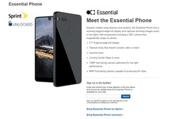 A screenshot of Best Buy's landing page for the Essential Phone. (Source: BestBuy.com)