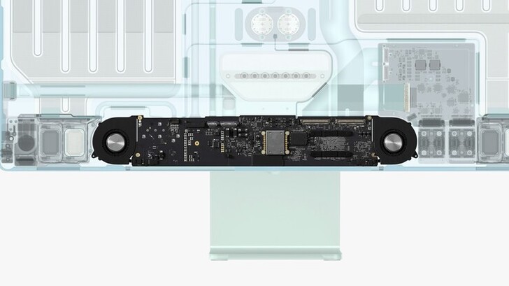 Apple iMac 24 with two fans. (Image source: @fiyin/Apple)