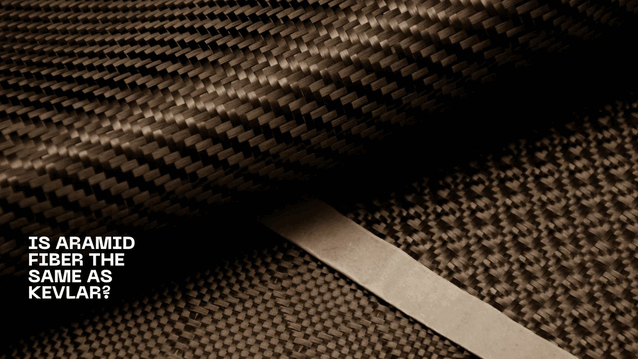 Aramid and Kevlar are not the same, although they share similar properties. Despite the visual similarities, aramid has very different propterties to carbon fiber