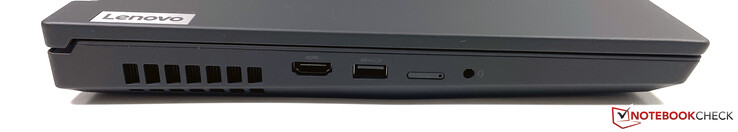 Left side: HDMI 2.0, USB-A (3.2 Gen.1), SIM-card, 3.5 mm stereo jack