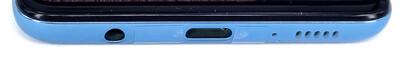 Bottom: 3.5-mm audio jack, USB-C port, microphone, speaker