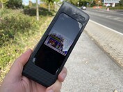 Using the exterior display outdoors in the sun