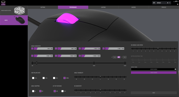 Full suite of sensitivity settings