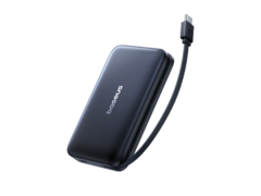 The Baseus PicoGo AM61 Magnetic power bank (pictured) with a retractable USB-C cable. (Image source: Baseus)