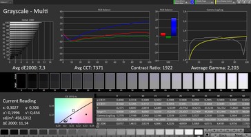 CalMAN: Greyscale – Standard profile, sRGB target colour space