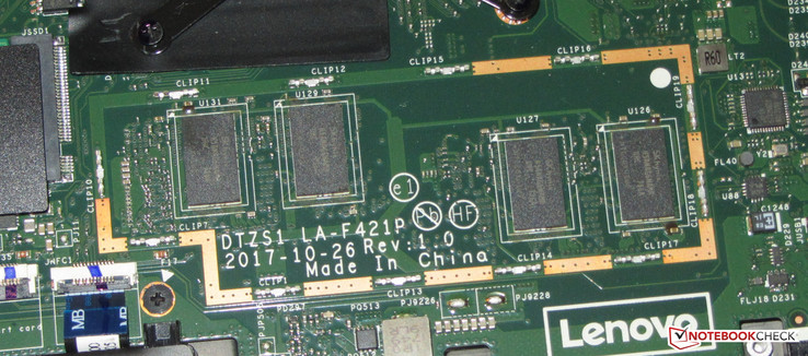 The soldered-in RAM runs in dual channel mode.