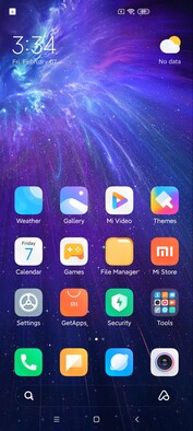 Default home screen