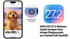 iPhone showing the Image Playground app and an AI-generated image