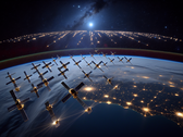 Starlink satellite constellation on a low Earth orbit (Image source: Generated using DALL·E 3)