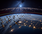 Starlink satellite constellation on a low Earth orbit (Image source: Generated using DALL·E 3)