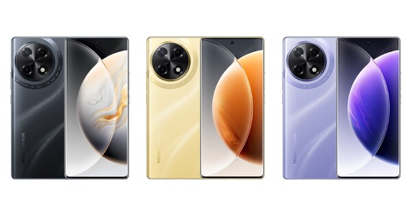 The Nebula Violet color switches from purple to blue when outdoors in the sunlight. (Image source: Tecno)