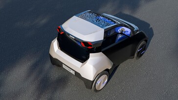 The roof with integrated solar panel (Image source: Toyota)